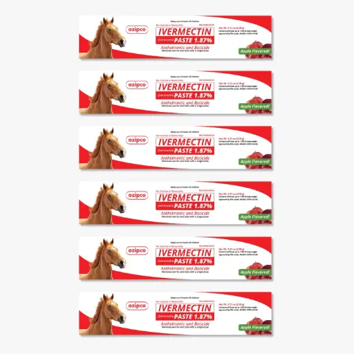 6 × IVERMECTIN Paste 1.87% – Anti-parasitic Oral Dewormer