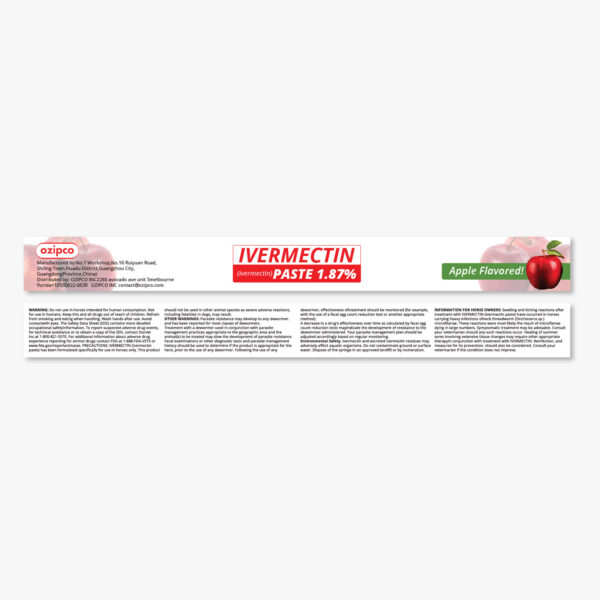 1 × IVERMECTIN Paste 1.87% – Antiparasitic Oral Dewormer - Image 2