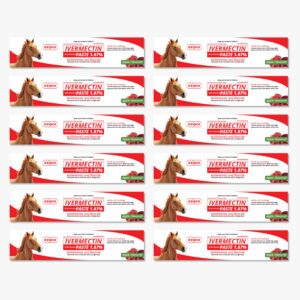 12 × IVERMECTIN Paste 1.87% – Antiparasitic Oral Dewormer