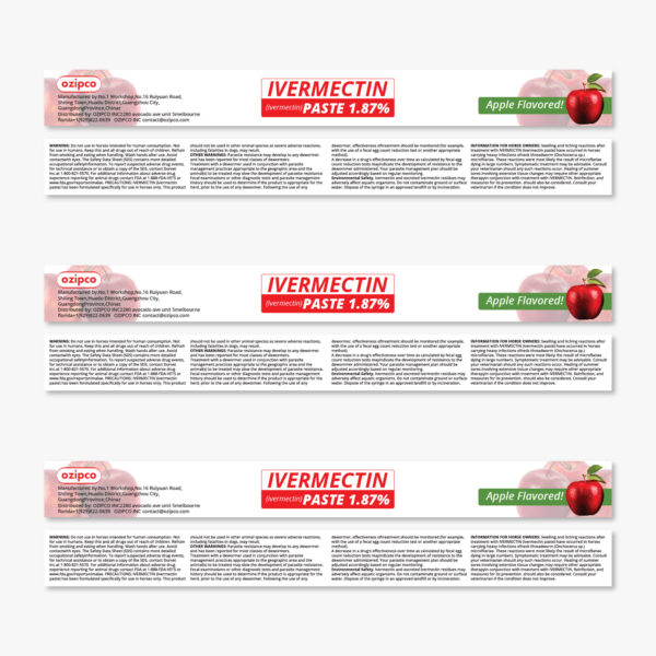 3 × IVERMECTIN Paste 1.87% – Antiparasitic Oral Dewormer - Image 2